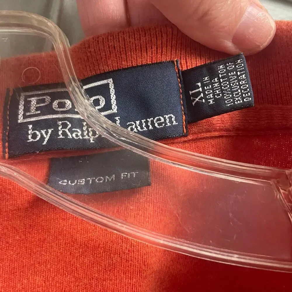 Ralph Lauren Polo Mens XL Smooth Cotton Custom Fit Brown Pony Logo Preppy